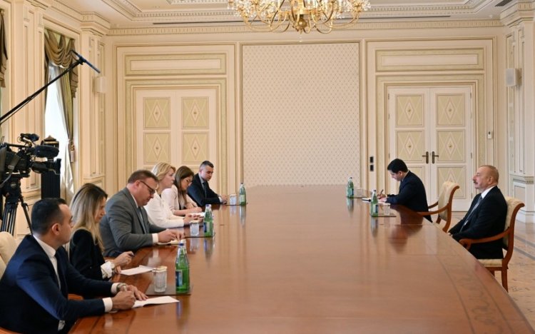 Prezident İlham Əliyev Monteneqro parlamentinin sədrini qəbul edib