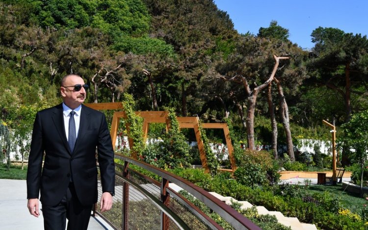 Prezident Nərimanov parkının açılışında iştirak edib